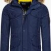Indicode Jeans Parkas Winterparka Carpelan Heren Blauw