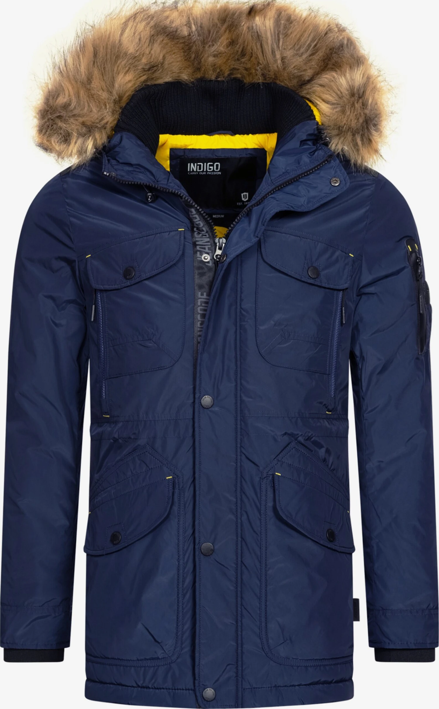 Indicode Jeans Parkas Winterparka Carpelan Heren Blauw 1 Indicode Jeans Parkas Winterparka Carpelan Heren Blauw