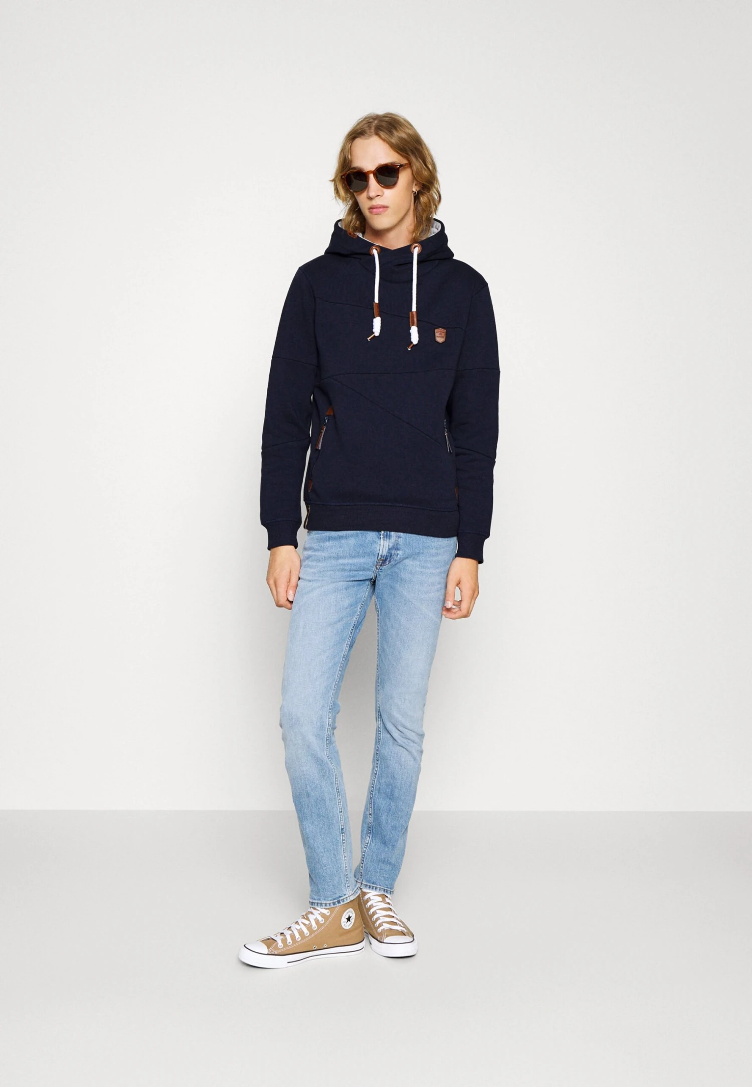 Indicode Jeans Hoodie - Navy 2 Indicode Jeans Hoodie - Navy - Image 2