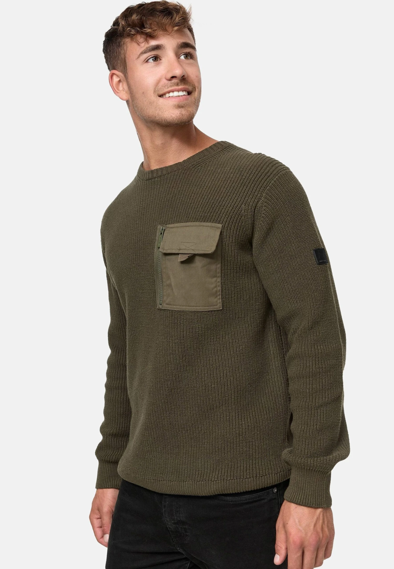 Indicode Jeans Trui - Army 4 Indicode Jeans Trui - Army - Image 4