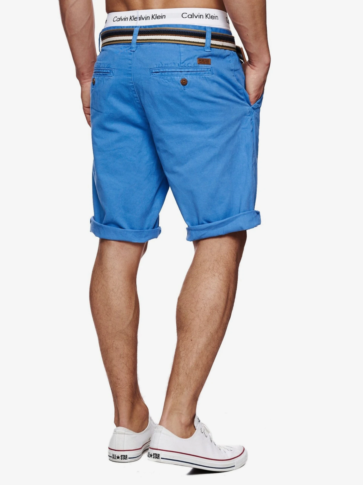 Indicode Jeans Chino Shorts Regular Chino Cuba Heren Hemelsblauw 2 Indicode Jeans Chino Shorts Regular Chino Cuba Heren Hemelsblauw - Image 2