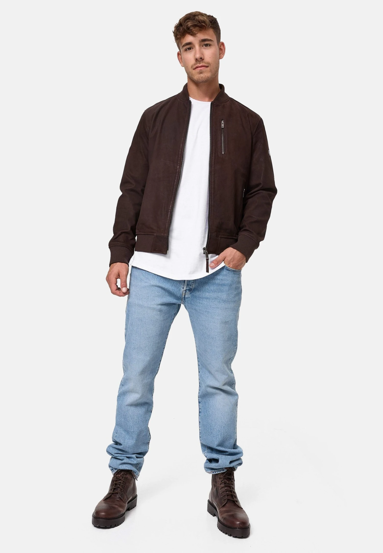 Indicode Jeans Captain - Leren Jas - Dk Brown 2 Indicode Jeans Captain - Leren Jas - Dk Brown - Image 2
