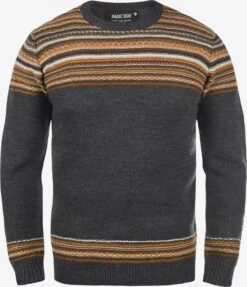 Indicode Jeans Crewneck Truien Trui Lurdes Heren Antraciet