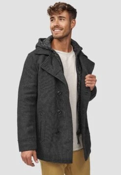 Indicode Jeans Halflange Jas - Black Mix -Indicode Jeans Verkoop 67778307a3e04aa0bd3b38bc491c56df