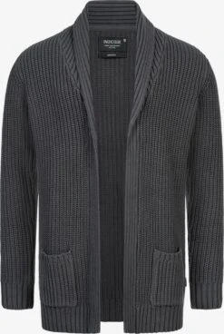 Indicode Jeans Vesten Gebreid Vest Heren Donkergrijs