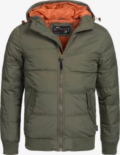 Indicode Jeans Winterjassen Winterjas Adrian ZA Heren Olijfgroen