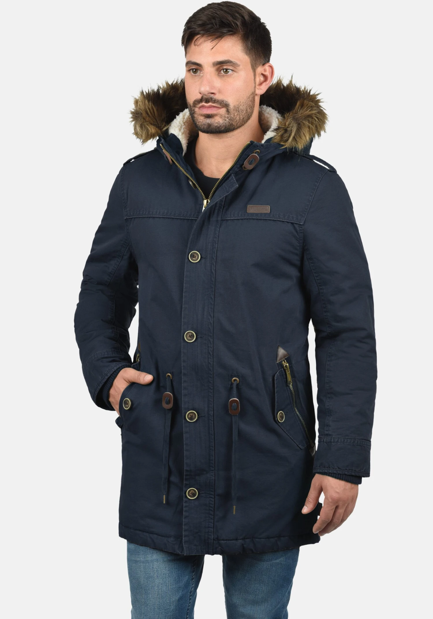 Indicode Jeans Parkas Winterparka Pulsoor Heren Navy 2 Indicode Jeans Parkas Winterparka Pulsoor Heren Navy - Image 2