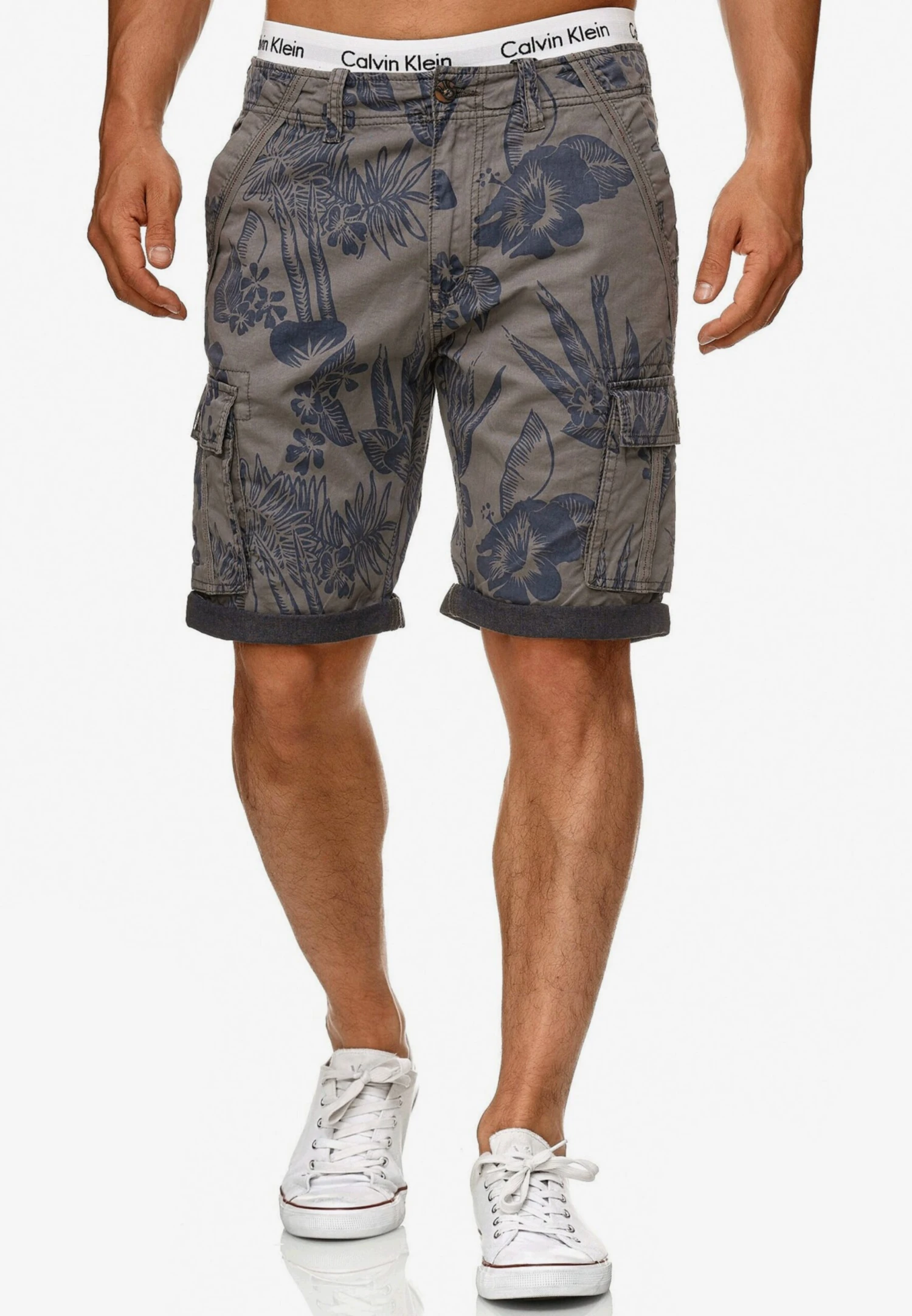 Indicode Jeans Cargo Shorts Regular Cargobroek Albert Heren Rookgrijs 2 Indicode Jeans Cargo Shorts Regular Cargobroek Albert Heren Rookgrijs - Image 2