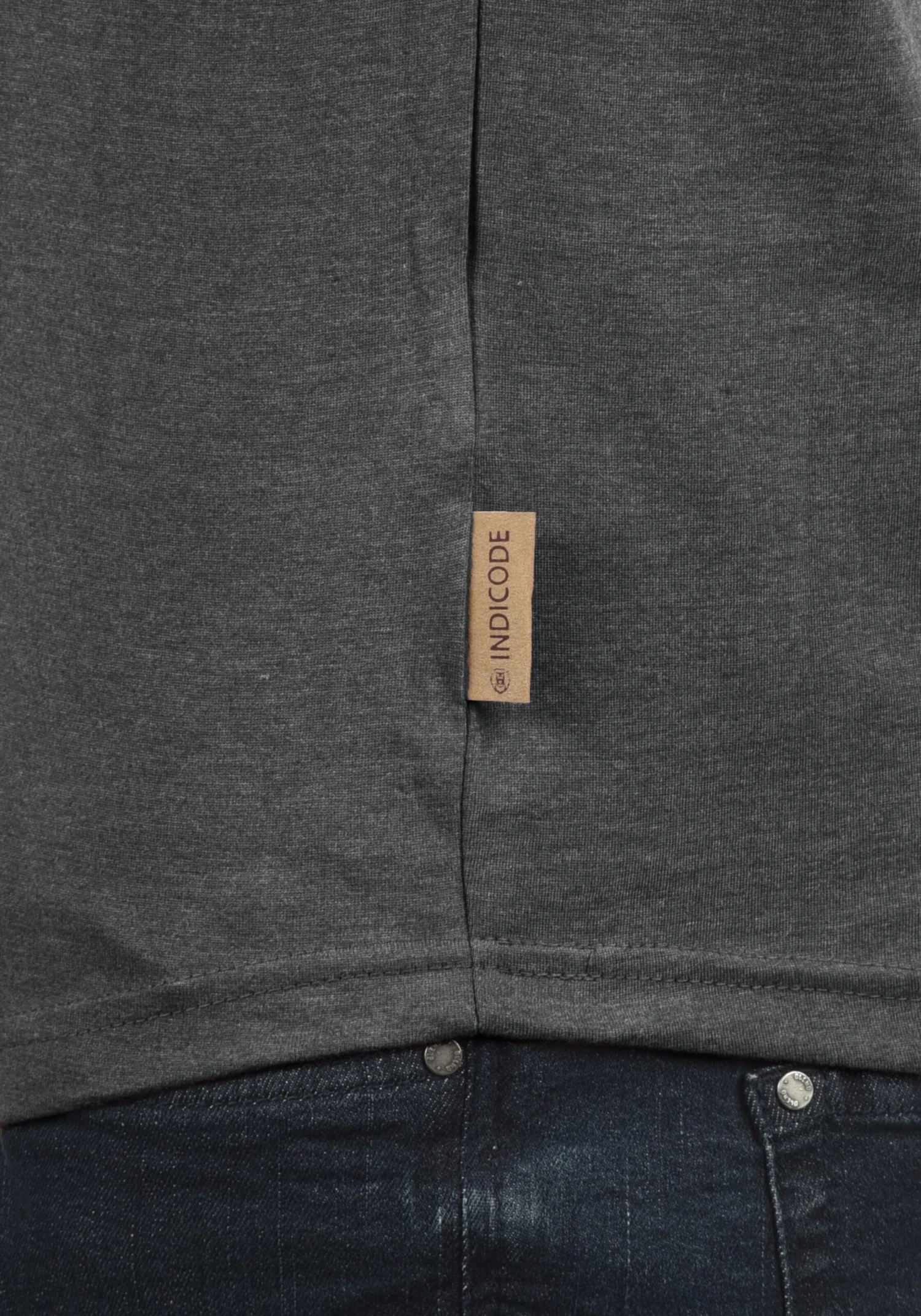 Indicode Jeans T-shirts Shirt Paxton Heren Grijs 5 Indicode Jeans T-shirts Shirt Paxton Heren Grijs - Image 5