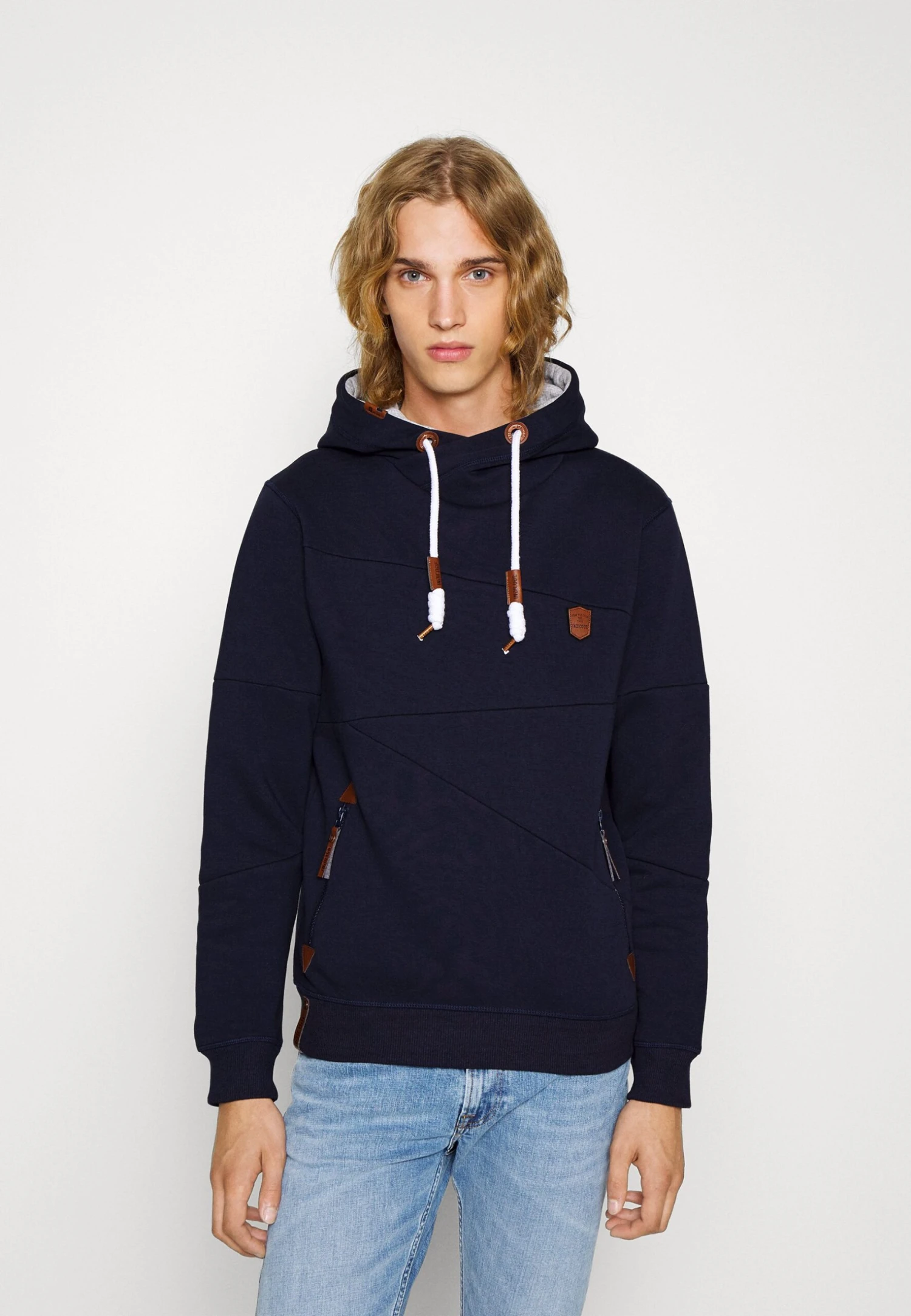 Indicode Jeans Hoodie - Navy 1 Indicode Jeans Hoodie - Navy