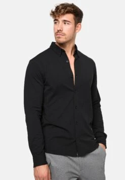 Indicode Jeans Langarm Theo - Overhemd - Black -Indicode Jeans Verkoop 6f06b8ef20154c0689052be91efc483a