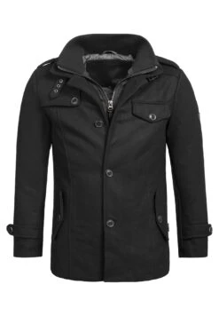 Indicode Jeans Brandan - Halflange Jas - Black -Indicode Jeans Verkoop 6f0c6821738049b8803777f701ef8683