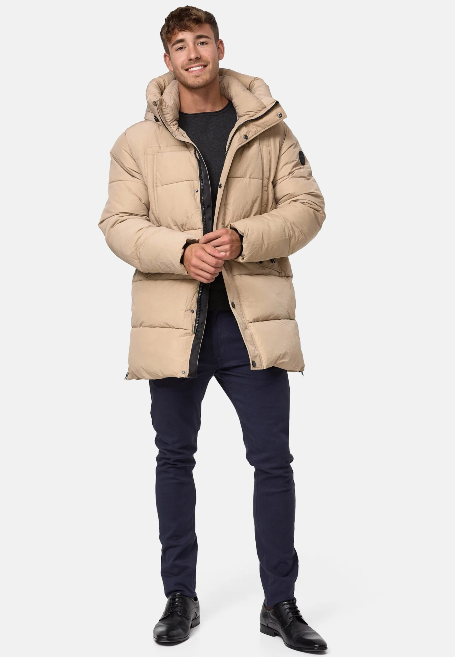 Indicode Jeans Parkas Winterparka Kasper Heren Beige 3 Indicode Jeans Parkas Winterparka Kasper Heren Beige - Image 3