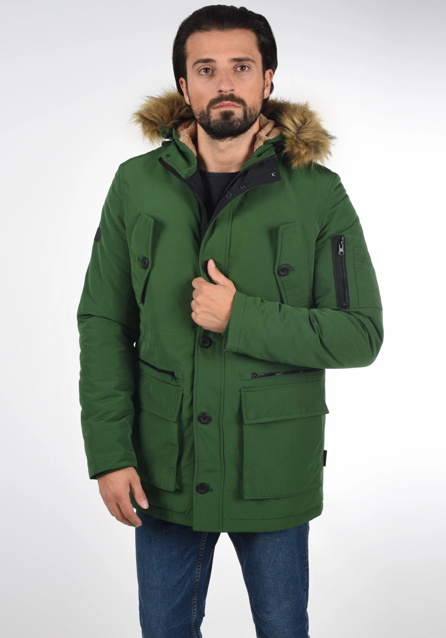 Indicode Jeans Parkas Winterparka Ruffy Heren Groen 2 Indicode Jeans Parkas Winterparka Ruffy Heren Groen - Image 2