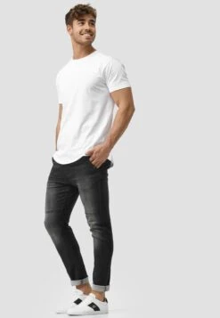 Indicode Jeans Pantalons Slimfit Broek Fabrizio Heren Zwart -Indicode Jeans Verkoop 72b20ba9de678d8c50caba8b788d37c3