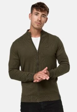 Indicode Jeans Lau - Sweater Met Rits - Army