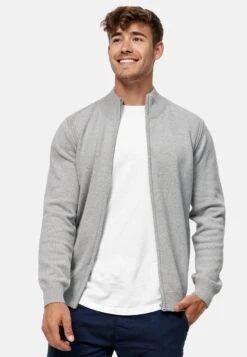 Indicode Jeans Vesten Gebreid Vest Buch Heren Lichtgrijs -Indicode Jeans Verkoop 7448a759f3f145ee2023bc670f8c028b