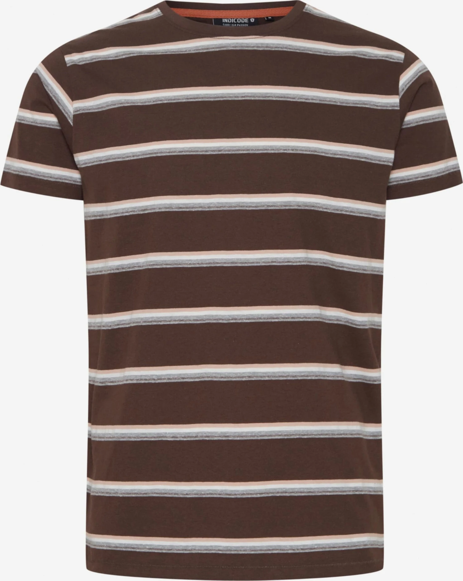 Indicode Jeans T-shirts Shirt Idingo Heren Bruin 1 Indicode Jeans T-shirts Shirt Idingo Heren Bruin