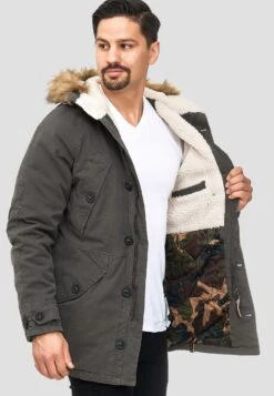 Indicode Jeans Winterjas - Anthracite -Indicode Jeans Verkoop 7486776c056f4a49a13f7022749c84a5