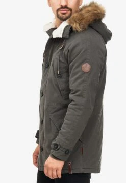 Indicode Jeans Parkas Winterparka Fann Heren Donkergrijs -Indicode Jeans Verkoop 74b4ed5152d6ea12b19582fc1dfb0b1c