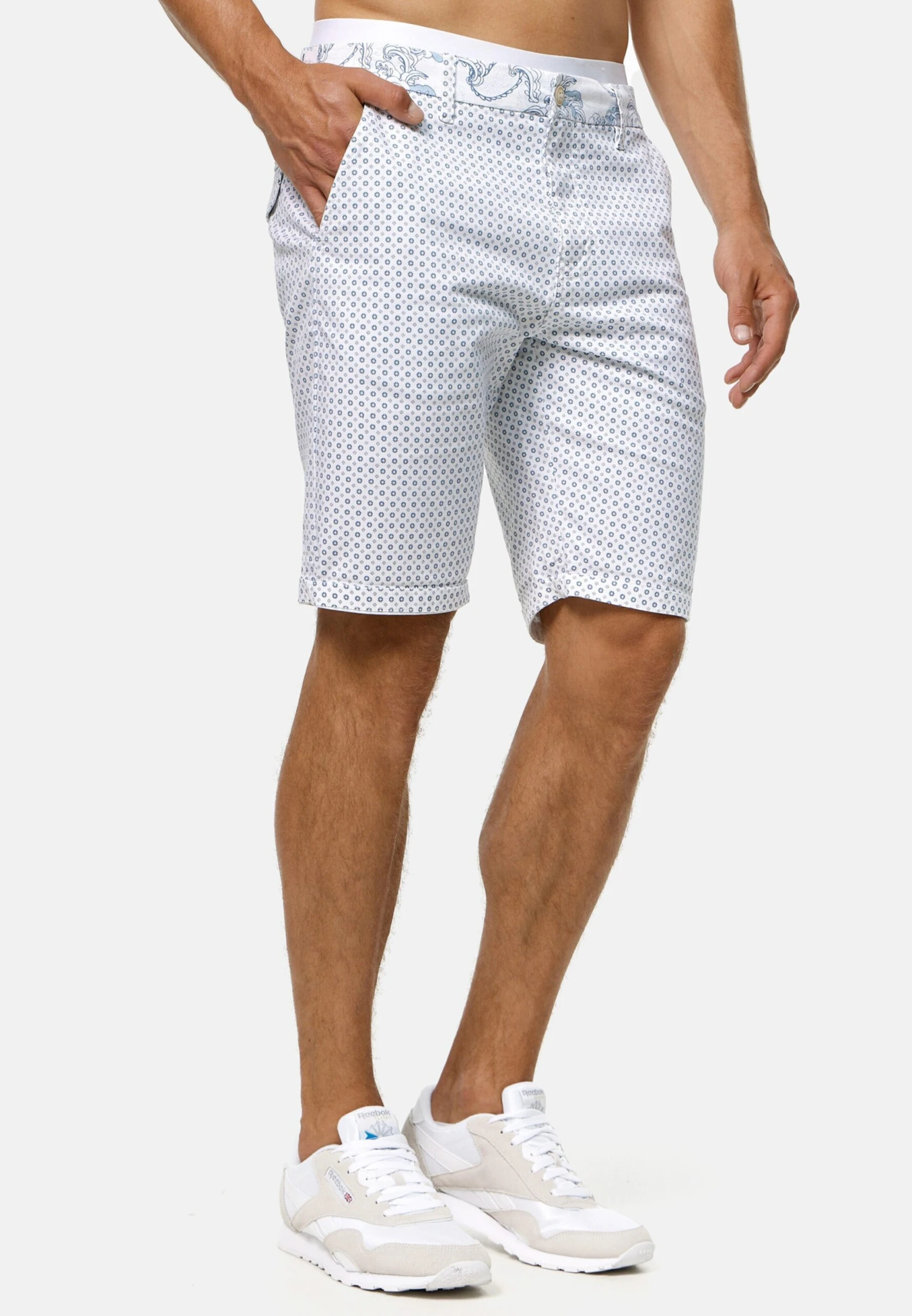 Indicode Jeans Chino Shorts Regular Chino Herrera Heren Blauw / Wit 5 Indicode Jeans Chino Shorts Regular Chino Herrera Heren Blauw / Wit - Image 5