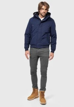 Indicode Jeans Winterjassen Winterjas Albany Heren Blauw -Indicode Jeans Verkoop 761633afb1b4aa1db935c55858e143bc