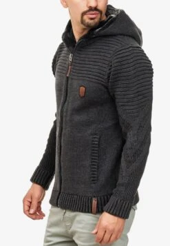 Indicode Jeans Vesten Gebreid Vest Lothian Heren Donkergrijs -Indicode Jeans Verkoop 763d17f39d6b8b9b7ee2b4fceb1adc56