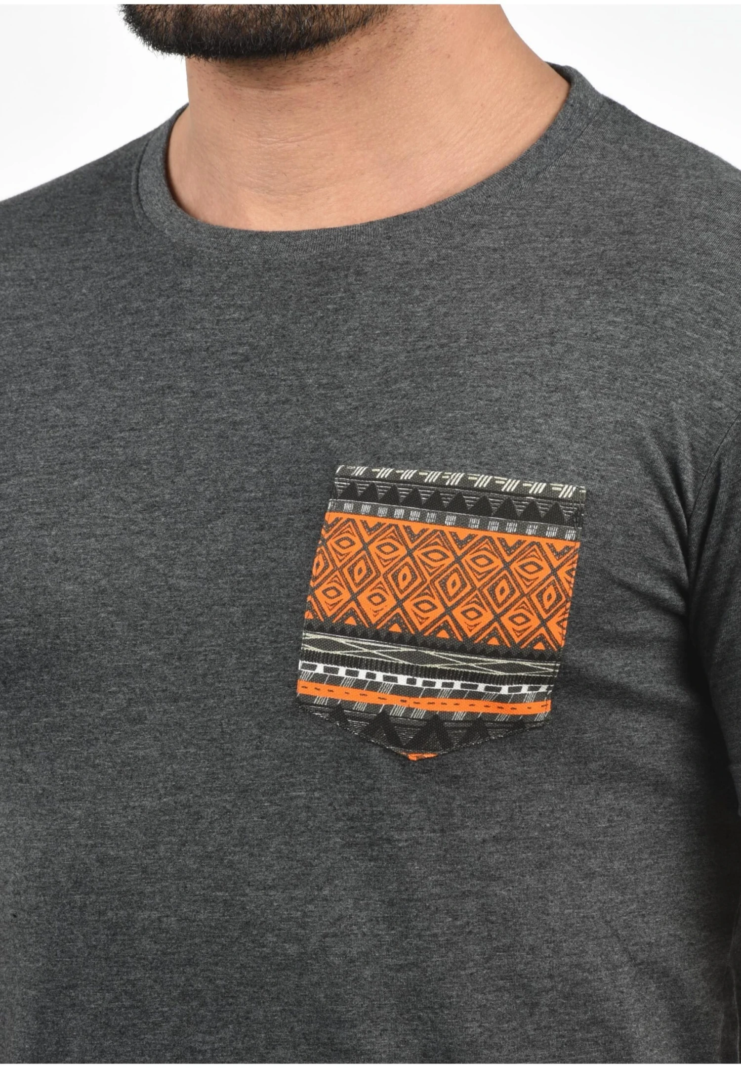 Indicode Jeans Idpaxton - T-Shirt Print - Mottled Dark Grey 3 Indicode Jeans Idpaxton - T-Shirt Print - Mottled Dark Grey - Image 3