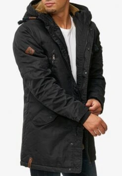 Indicode Jeans Parkas Winterparka Bardsley Heren Zwart -Indicode Jeans Verkoop 77534ff31c16737fb2e7f8303575c677