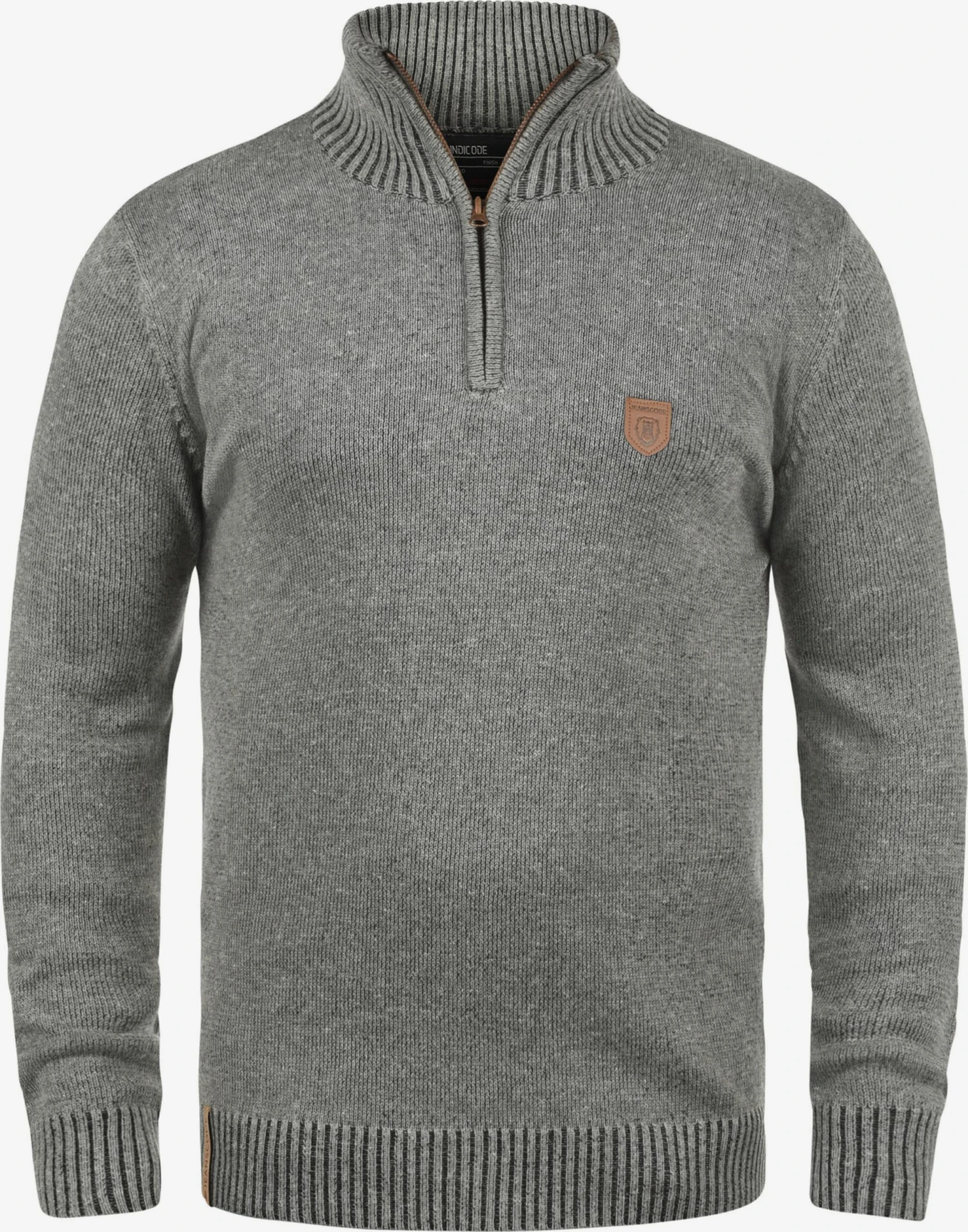 Indicode Jeans Coltruien Trui Nathen Heren Grijs 1 Indicode Jeans Coltruien Trui Nathen Heren Grijs