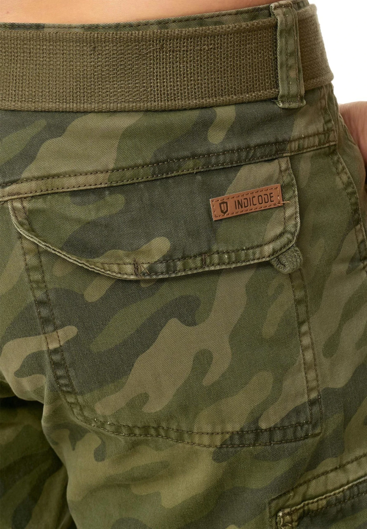 Indicode Jeans Cargo Shorts Regular Cargobroek Nicolas Check Heren Groen / Pastelgroen / Donkergroen 6 Indicode Jeans Cargo Shorts Regular Cargobroek Nicolas Check Heren Groen / Pastelgroen / Donkergroen - Image 6