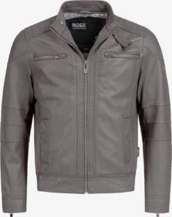 Indicode Jeans Leren Jassen Tussenjas Germo Heren Basaltgrijs