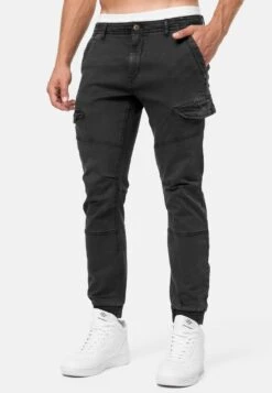 Indicode Jeans Cargobroeken Regular Cargobroek Heren Zwart -Indicode Jeans Verkoop 7981da585864ddf9d234c2bc73b14845