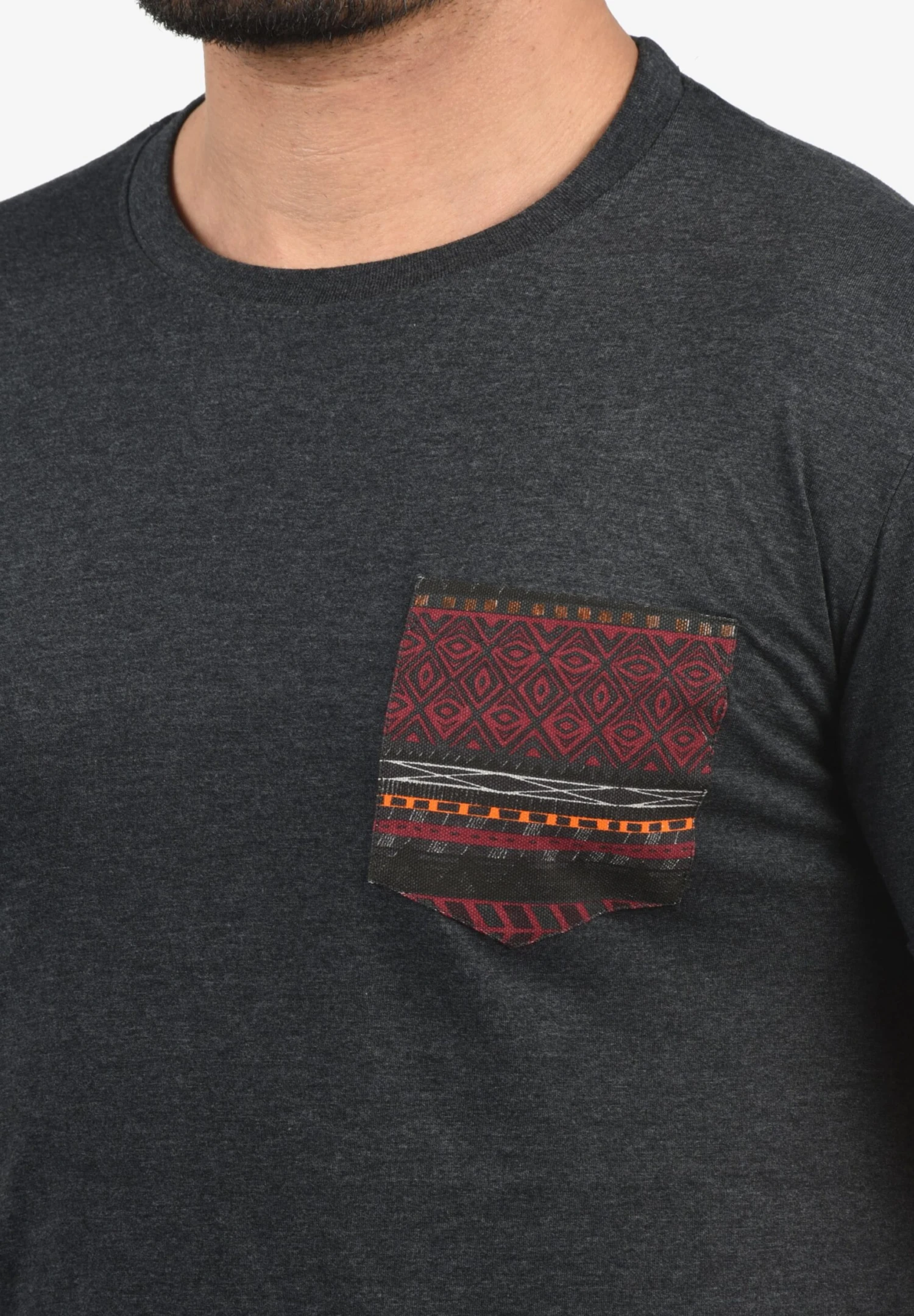 Indicode Jeans Idpaxton - T-Shirt Print - Charcoal 3 Indicode Jeans Idpaxton - T-Shirt Print - Charcoal - Image 3