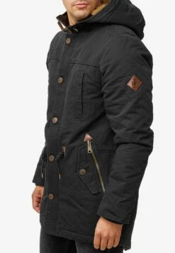Indicode Jeans Parkas Winterparka Barge Heren Zwart Gemêleerd -Indicode Jeans Verkoop 79d93724035c866ae42948c21243bd59