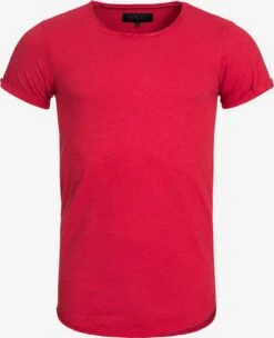Indicode Jeans T-shirts Shirt Willbur Heren Rood Gemêleerd