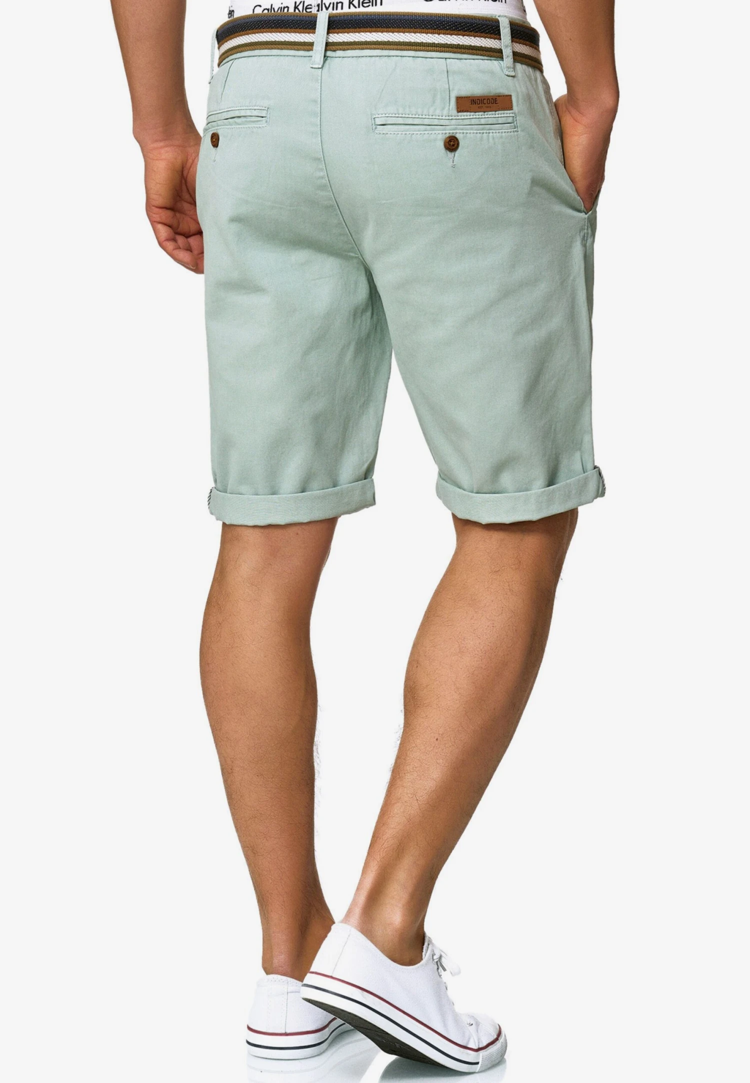 Indicode Jeans Chino Shorts Regular Chino Cuba Heren Mintgroen 4 Indicode Jeans Chino Shorts Regular Chino Cuba Heren Mintgroen - Image 4