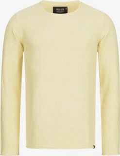 Indicode Jeans Crewneck Truien Trui Loakim Heren Geel Gemêleerd