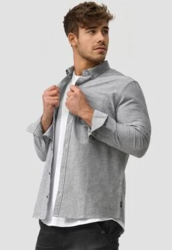 Indicode Jeans Langarm Kepner - Overhemd - Black -Indicode Jeans Verkoop 7c185c0693d54cc2af2bda99d9d069d4