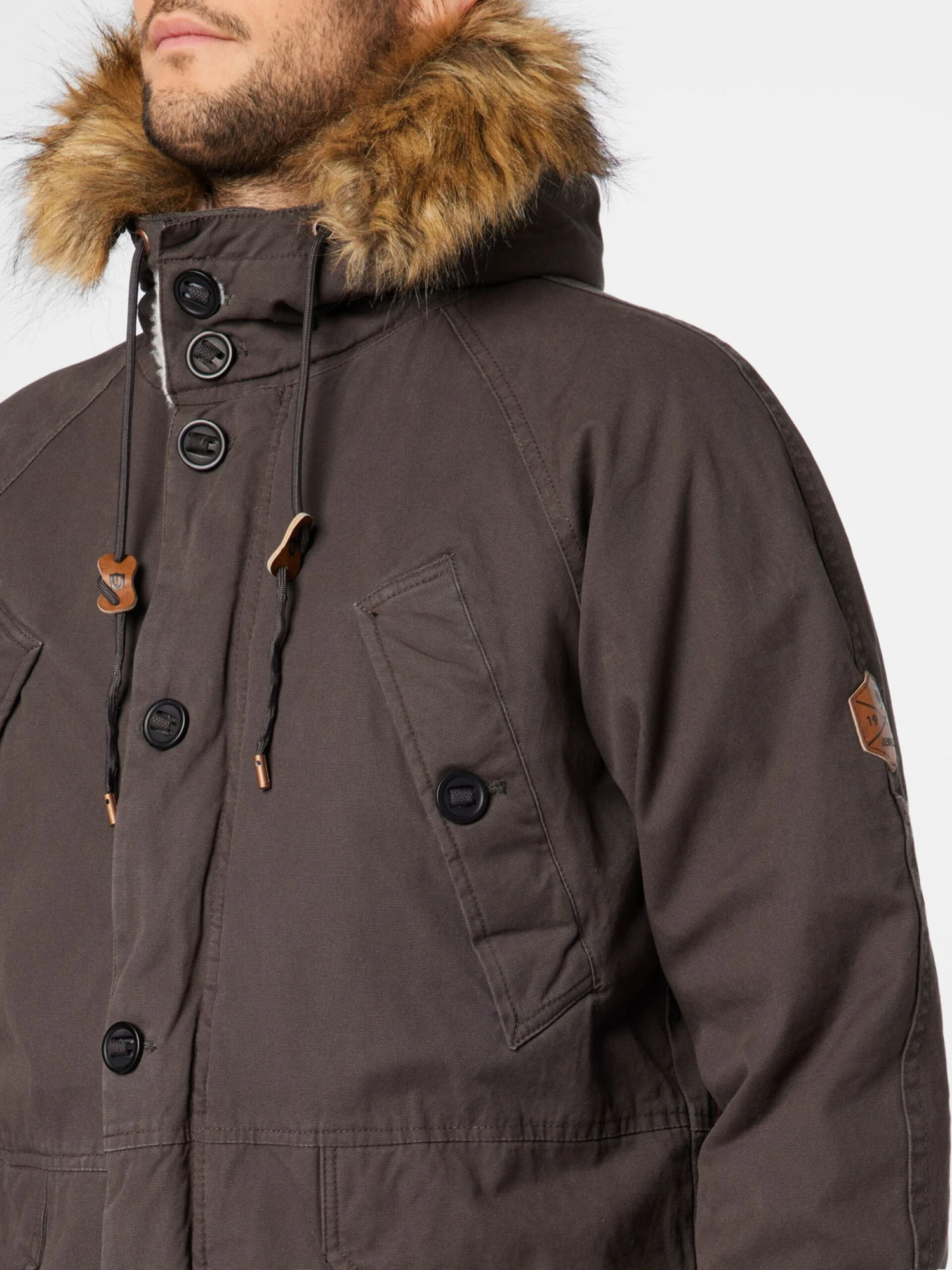 Indicode Jeans Parkas Winterparka Fann Heren Grafiet 2 Indicode Jeans Parkas Winterparka Fann Heren Grafiet - Image 2