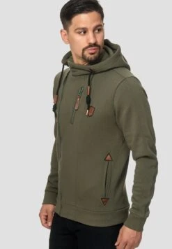 Indicode Jeans Elm - Sweater Met Rits - Army -Indicode Jeans Verkoop 7f93c207649a4766a4a018ea2b3a8410