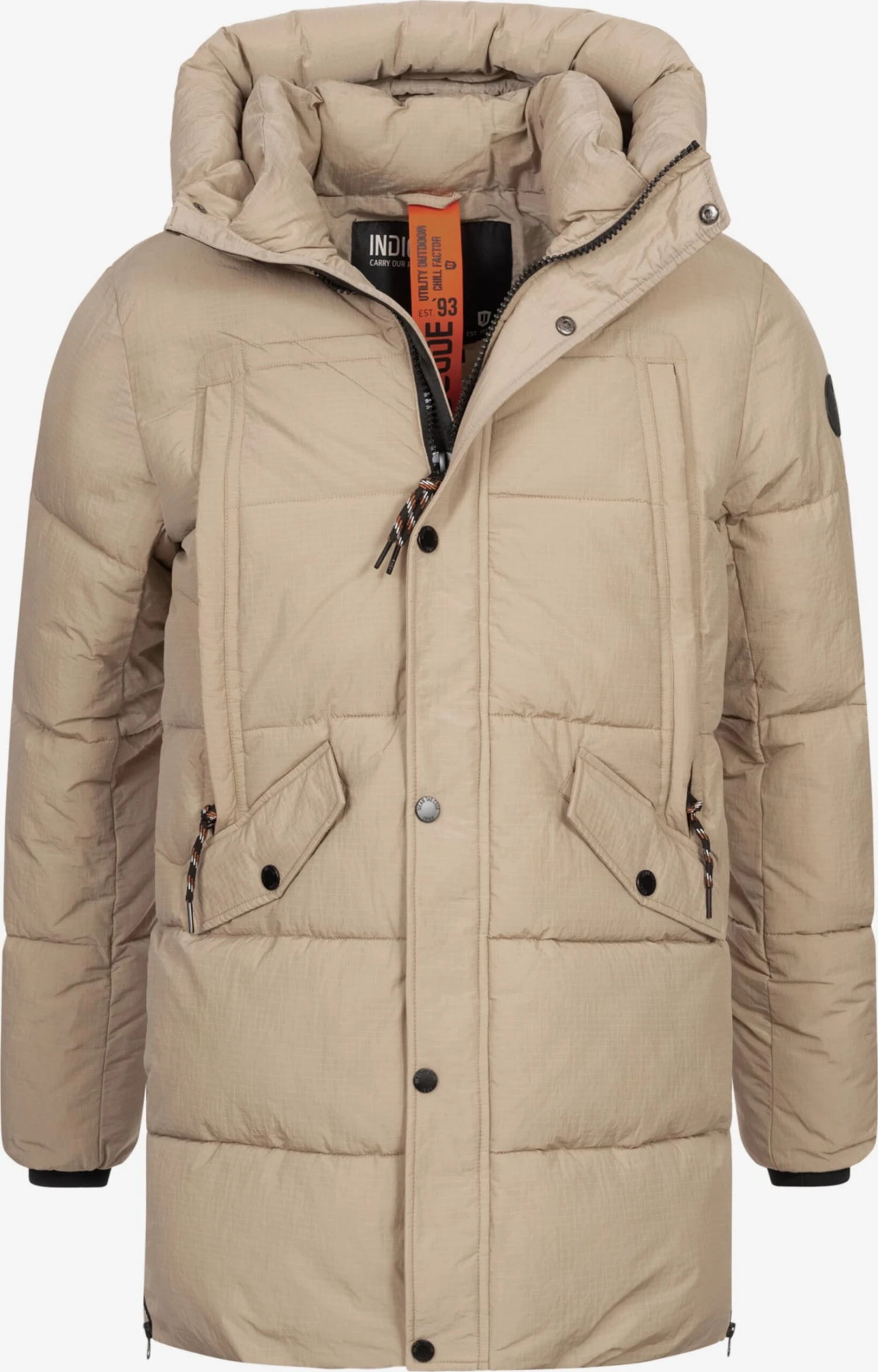 Indicode Jeans Parkas Winterparka Kasper Heren Beige 1 Indicode Jeans Parkas Winterparka Kasper Heren Beige