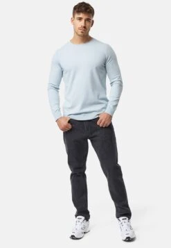 Indicode Jeans Crewneck Truien Trui Gamal Heren Blauw -Indicode Jeans Verkoop 80f25803bd1a3c59daf3b8c9f58876b7