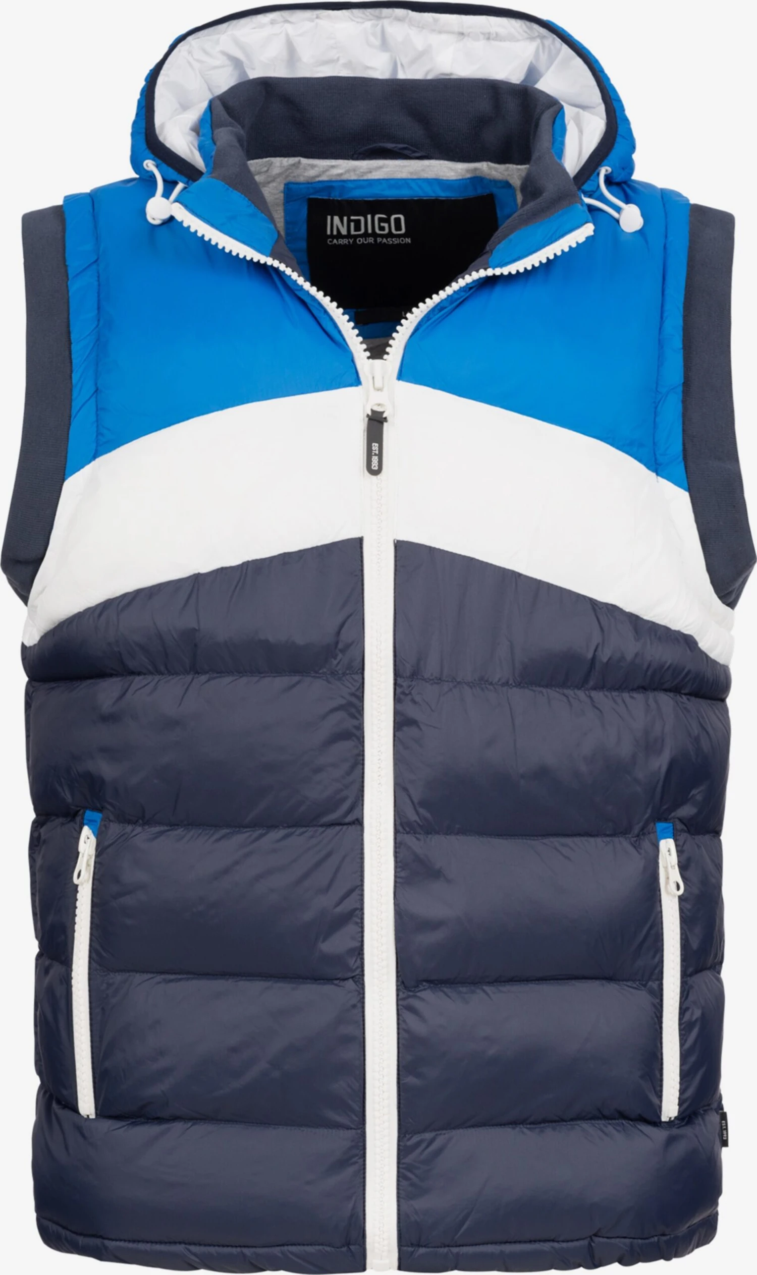 Indicode Jeans Bodywarmers Bodywarmer Valerio Heren Marine / Azuur 1 Indicode Jeans Bodywarmers Bodywarmer Valerio Heren Marine / Azuur