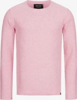 Indicode Jeans Crewneck Truien Trui Loakim Heren Roze Gemêleerd