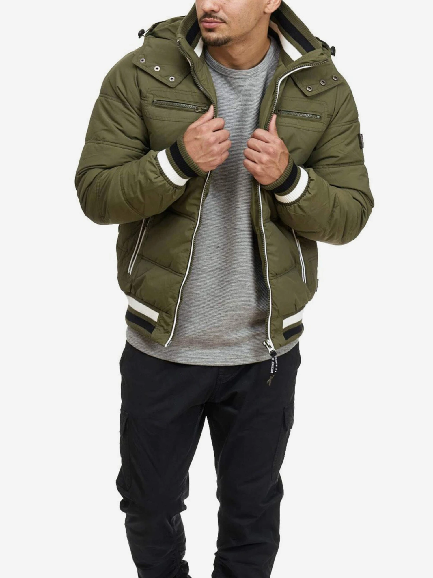 Indicode Jeans Winterjassen Winterjas Marlon Heren Olijfgroen 4 Indicode Jeans Winterjassen Winterjas Marlon Heren Olijfgroen - Image 4