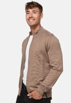 Indicode Jeans Lau - Sweater Met Rits - Beige Mix -Indicode Jeans Verkoop 868efea2060642cea8fa9da0808df2e1