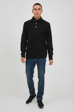 Indicode Jeans Coltruien Trui Benat Heren Zwart -Indicode Jeans Verkoop 870240c7463db739a3bff1d1a434f25f