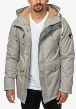 Indicode Jeans Parkas Winterparka Loaf Heren Grijs -Indicode Jeans Verkoop 87d13ae4eea9ad74a08fa77152d23216