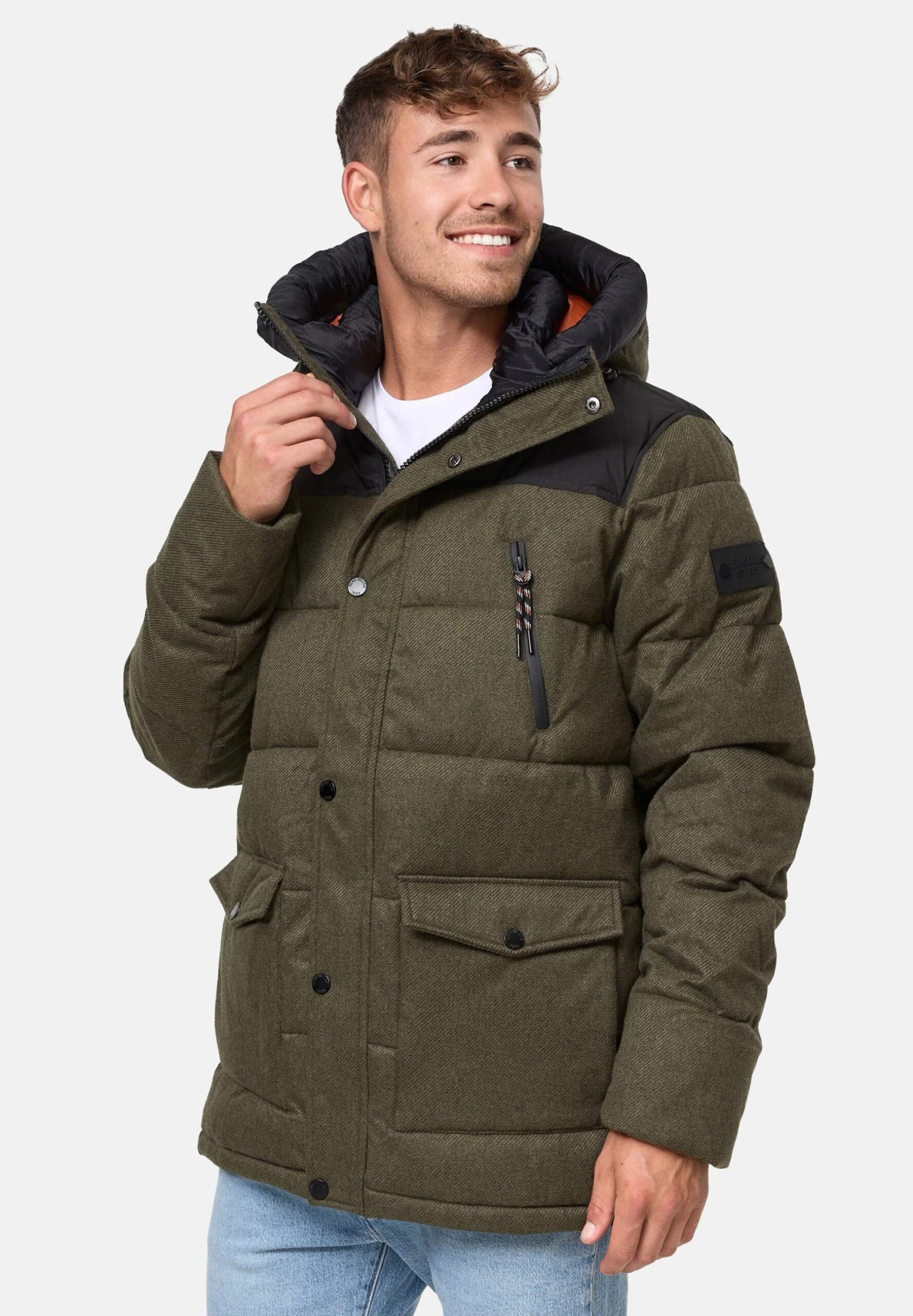 Indicode Jeans Krem - Winterjas - Army 4 Indicode Jeans Krem - Winterjas - Army - Image 4